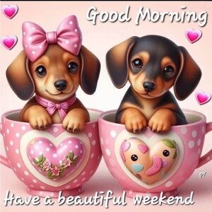 Pink Heart Dog Teacup Set